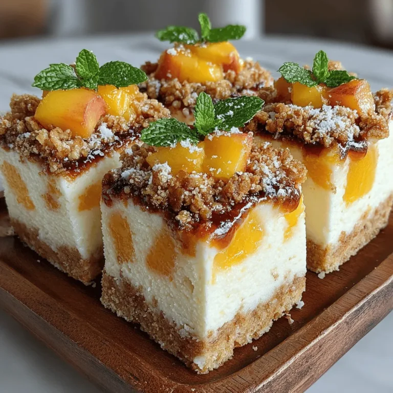 Creating the perfect Frozen Peach Cream Bars begins with an understanding of the key ingredients that contribute to their flavor and texture. Here’s a closer look at what makes this recipe shine.