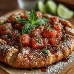 When it comes to summer desserts, few things are more delightful than a slice of galette. This rustic pastry, with its flaky crust and versatile fillings, invites creativity and experimentation in the kitchen. Today, we’re putting a refreshing twist on this classic French treat by using ripe, juicy watermelon as the star filling. The Watermelon Galette is not only a feast for the eyes but also a celebration of seasonal flavors, making it ideal for summer gatherings, picnics, and barbecues.