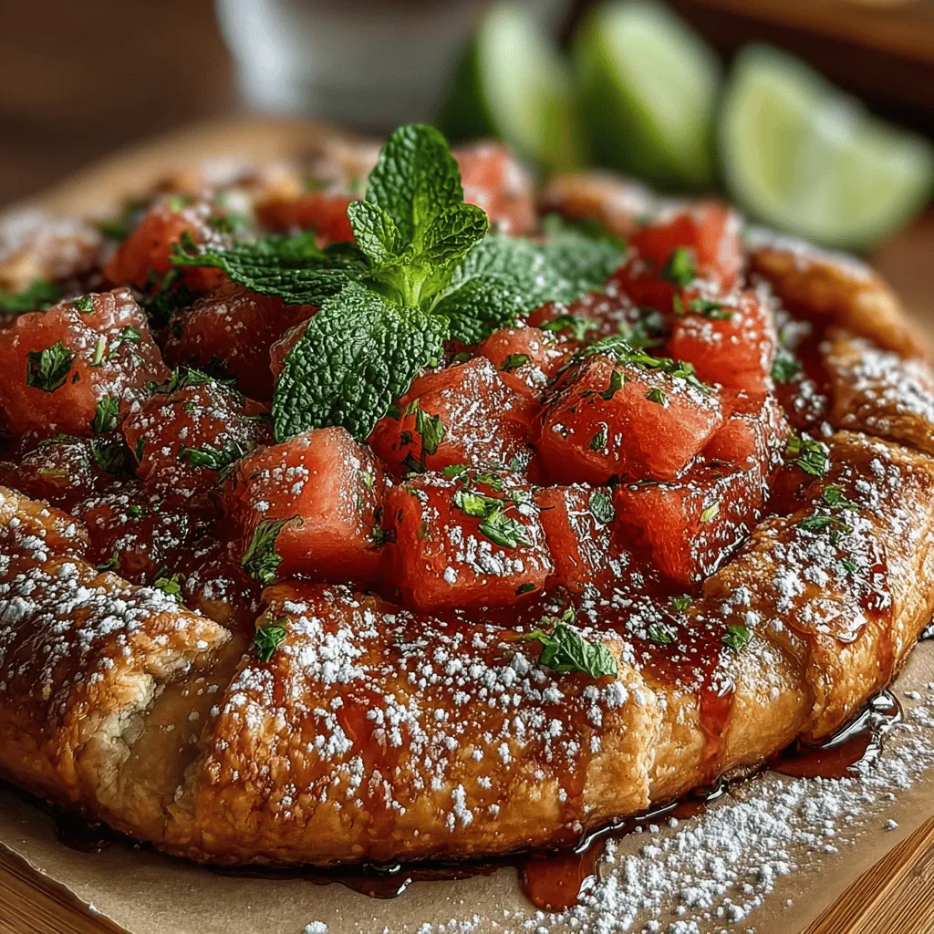 When it comes to summer desserts, few things are more delightful than a slice of galette. This rustic pastry, with its flaky crust and versatile fillings, invites creativity and experimentation in the kitchen. Today, we’re putting a refreshing twist on this classic French treat by using ripe, juicy watermelon as the star filling. The Watermelon Galette is not only a feast for the eyes but also a celebration of seasonal flavors, making it ideal for summer gatherings, picnics, and barbecues.