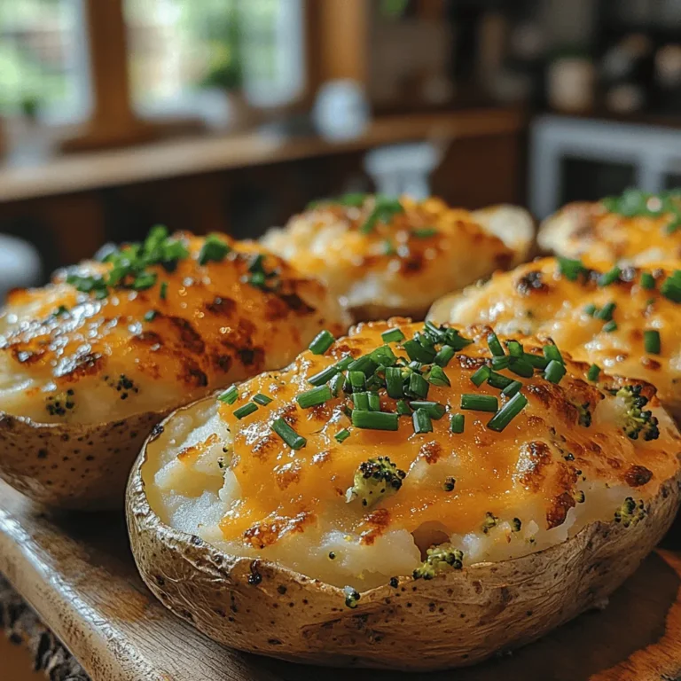 Creating these Cheesy Broccoli Bliss Twice-Baked Potatoes is as rewarding as it is simple. Here’s how to bring this delicious dish to life: