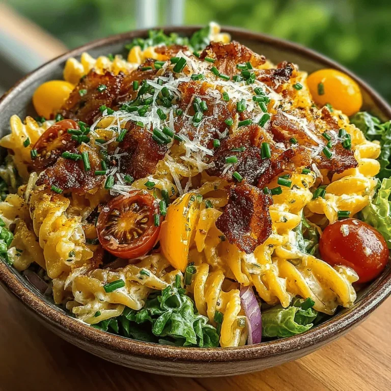 Embark on a culinary journey with our Bacon-Lovers Bliss: BLT Pasta Salad, a delightful fusion of classic flavors presented in a refreshing salad format. This recipe is the epitome of comfort food, bringing together the savory richness of crispy bacon, the vibrant freshness of vegetables, and the satisfying texture of al dente pasta, all harmonized by a creamy dressing. Whether you're planning a picnic, a potluck gathering, or a cozy family dinner, this pasta salad is sure to be a crowd-pleaser. In this article, we’ll delve into the vibrant ingredients that make this dish a standout, provide step-by-step instructions to guide you through the preparation process, and share key tips to ensure your pasta salad is a hit at your next event.