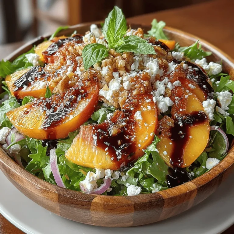 As the warm sun graces us with its presence, the desire for light and refreshing meals becomes paramount. One dish that epitomizes the essence of summer is the Fresh & Zesty Peach Arugula Salad. This vibrant salad is not just a feast for the eyes; it boasts an array of flavors that dance on your palate while offering a multitude of health benefits. Perfect for picnics, barbecues, or even a simple weeknight dinner, this salad captures the spirit of seasonal dining.