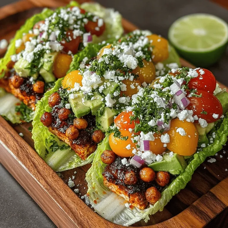 Chickpea Delight Lettuce Boats are a vibrant and nutritious dish that not only tantalizes the taste buds but also offers a plethora of health benefits. This recipe combines the hearty goodness of chickpeas with the crisp freshness of lettuce and a medley of vegetables, making it a perfect option for light lunches, appetizers, or even as a satisfying snack. The appeal of this dish lies in its simplicity, versatility, and the way it caters to various dietary preferences, including vegan and gluten-free lifestyles.