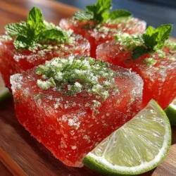 As the summer sun blazes overhead, the quest for a refreshing treat that can both cool you down and delight your taste buds becomes paramount. Enter the Refreshing Frozen Watermelon Lime Bars—a vibrant and invigorating dessert that perfectly encapsulates the essence of summer. These bars are a harmonious blend of sweet watermelon and zesty lime, making them an ideal choice for anyone looking to indulge in something both delicious and health-conscious. With their minimal ingredient list and straightforward preparation, these frozen delights are perfect for everyone from novice cooks to seasoned culinary enthusiasts. Whether you're hosting a backyard barbecue, lounging by the pool, or simply seeking a quick way to beat the heat, these watermelon lime bars are bound to become a favorite.