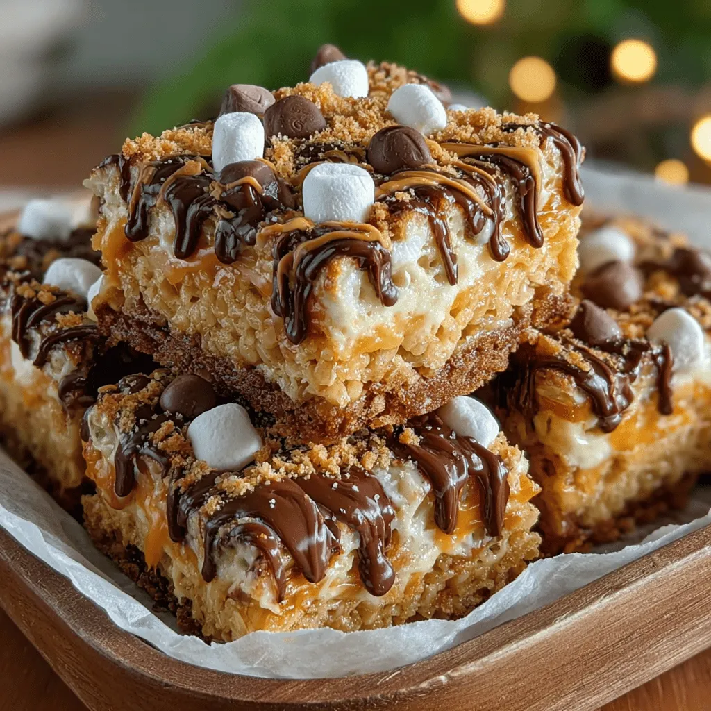 S’mores have long held a cherished place in the hearts of many, evoking memories of campfires, summer nights, and the simple joy of roasting marshmallows to perfection. This classic treat, traditionally made with graham crackers, chocolate, and gooey marshmallows, has inspired countless variations over the years. One of the most delightful adaptations is the No-Bake S’mores Rice Krispie Bars, which combine the nostalgic flavors of s’mores with the crunchiness of Rice Krispies cereal. The best part? This recipe requires no oven, making it an incredibly convenient and easy dessert option for all ages.