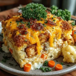 Cheese is not only a delicious addition; it plays a pivotal role in elevating the Cheesy Ranch Chicken and Rice Bake from a simple casserole to an indulgent comfort food. The gooey, melty texture of cheese creates a rich and creamy layer that binds the dish together while providing a satisfying mouthfeel. The flavor profile of the cheese complements the ranch seasoning, enhancing the overall taste experience.