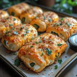 Jalapeño poppers have long held their ground as a fan-favorite appetizer, beloved for their spicy kick and creamy filling. Traditionally, these delightful bites consist of halved jalapeños stuffed with a mixture of cheese, spices, and often wrapped in bacon, then deep-fried or baked to golden perfection. The combination of heat from the jalapeño and the richness of the cheese makes them a satisfying snack that pairs perfectly with a variety of dipping sauces. However, while classic jalapeño poppers steal the show, there’s a unique twist that takes this beloved recipe to a new level: Crispy Jalapeño Popper Rolls.