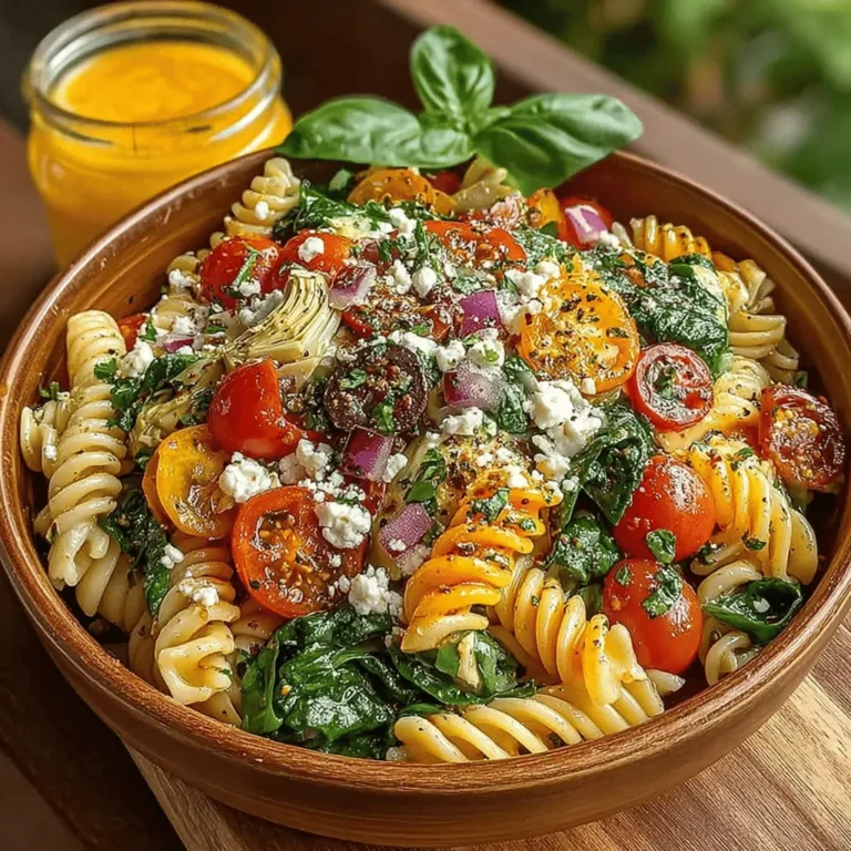 As the days grow warmer and the sun shines brighter, there's nothing quite like a refreshing salad to lift your spirits and nourish your body. The Chilled Greens & Hearts Pasta Delight is a vibrant dish that beautifully showcases the bounty of fresh produce, making it a perfect choice for those seeking a light yet satisfying meal. This pasta salad not only delights the palate with its medley of flavors but also offers a wealth of health benefits, thanks to its wholesome ingredients. Whether you're planning for a picnic, a potluck, or simply a quick weeknight dinner, this dish is versatile enough to suit any occasion while keeping your culinary experience enjoyable and hassle-free.