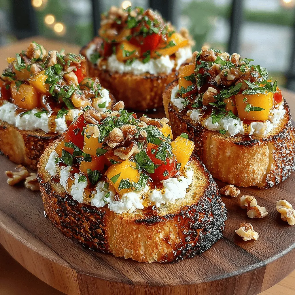 As the warm breezes of summer usher in the season of vibrant flavors and fresh ingredients, there’s nothing quite like a beautifully crafted crostini to tantalize the taste buds. Crostini, the delightful Italian appetizer known for their crunchy texture and versatility, serve as an excellent canvas for a myriad of toppings. Whether you’re hosting a summer gathering, enjoying a picnic in the park, or simply indulging in a casual dinner at home, crostini can be adapted to suit any occasion. Among the countless combinations available, the Peachy Basil Delight Crostini stands out with its unique pairing of sweet, juicy peaches and aromatic basil—a truly refreshing choice for the summer months.