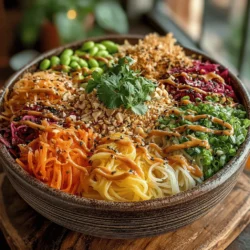 The Peanut Noodle Crunch Bowl is a vibrant and nourishing dish that has gained popularity for its delightful combination of flavors and textures. This bowl brings together soft, chewy rice noodles, a medley of crunchy vegetables, and a rich, creamy peanut sauce, creating a satisfying meal that is as visually appealing as it is delicious. Whether you're craving comfort food or seeking a nutritious option, this dish is sure to delight your taste buds and fill your belly.