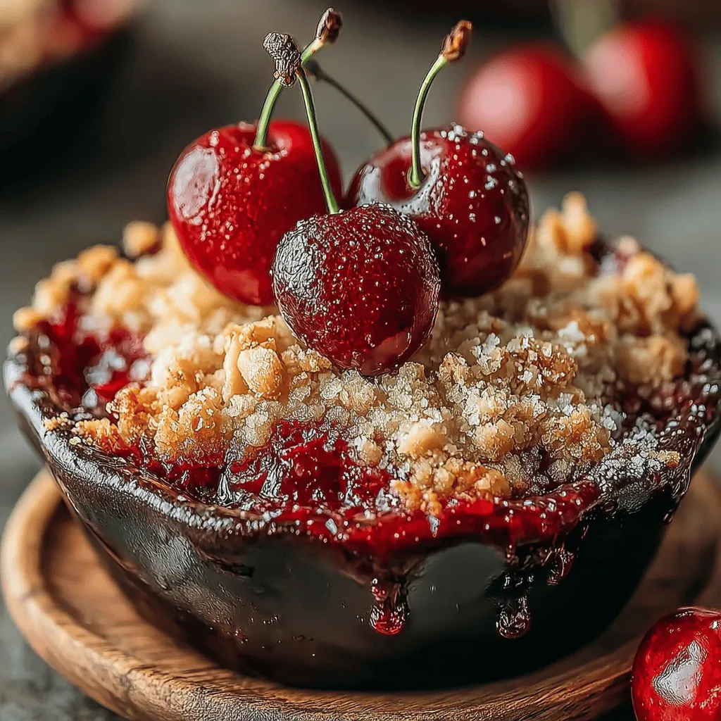 Cherries are a seasonal fruit that typically peak during the summer months, making them a sought-after ingredient for many seasonal recipes. Their juicy and slightly tart flavor profile makes them an ideal candidate for a variety of desserts, including pies, tarts, and, of course, crisps. Nutritionally, cherries are a powerhouse, packed with antioxidants, vitamins, and minerals. They are known for their anti-inflammatory properties and can contribute to overall health, making cherry desserts not only delicious but also a guilt-free indulgence.