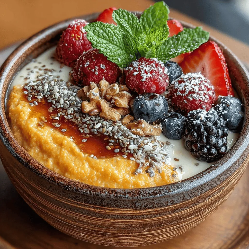 In recent years, the emphasis on healthy eating has led to a surge in creative breakfast recipes that not only nourish the body but also tantalize the taste buds. One such delightful offering is the Sweet Potato Sunrise Bowl. This recipe beautifully blends the earthy sweetness of roasted sweet potatoes with creamy oats, vibrant mixed berries, and a hint of warming spices. It serves as a perfect canvas for a nutritious start to the day, delivering both flavor and health benefits in every spoonful.