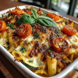 If you're searching for a dish that embodies the essence of comfort food while still offering a refreshing twist, look no further than the Lemon Zucchini Pasta Bake. This vibrant and inviting recipe is a delightful medley of flavors, combining the creamy richness of cheese with the bright, tangy notes of lemon and the wholesome goodness of fresh zucchini. The interplay of these ingredients creates a harmonious balance that appeals to both the palate and the eye, making it a perfect choice for family dinners, potlucks, or even casual gatherings with friends.