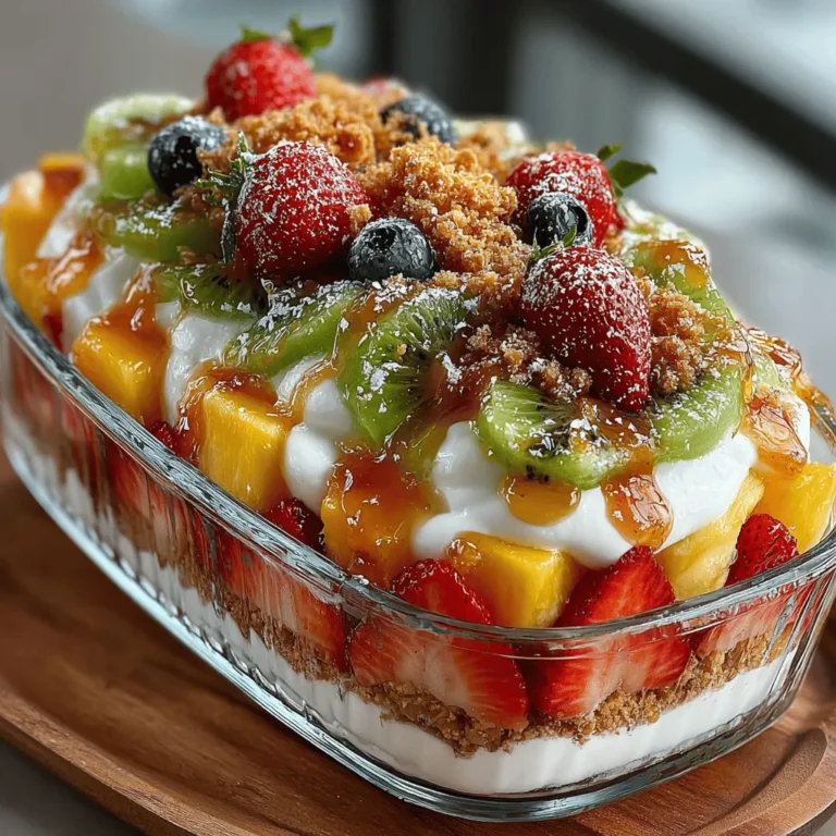 While the Tropical Paradise Fruit Casserole shines with its vibrant fruits and creamy yogurt, a dash of ground cinnamon can elevate the dish to new heights. This optional ingredient adds a hint of warmth and a subtle depth of flavor that beautifully complements the sweetness of the fruits. When considering whether to include it, think about the overall taste profile you wish to achieve. If you enjoy the aromatic complexity that cinnamon brings, go ahead and sprinkle some into the dressing or directly onto the casserole before serving.