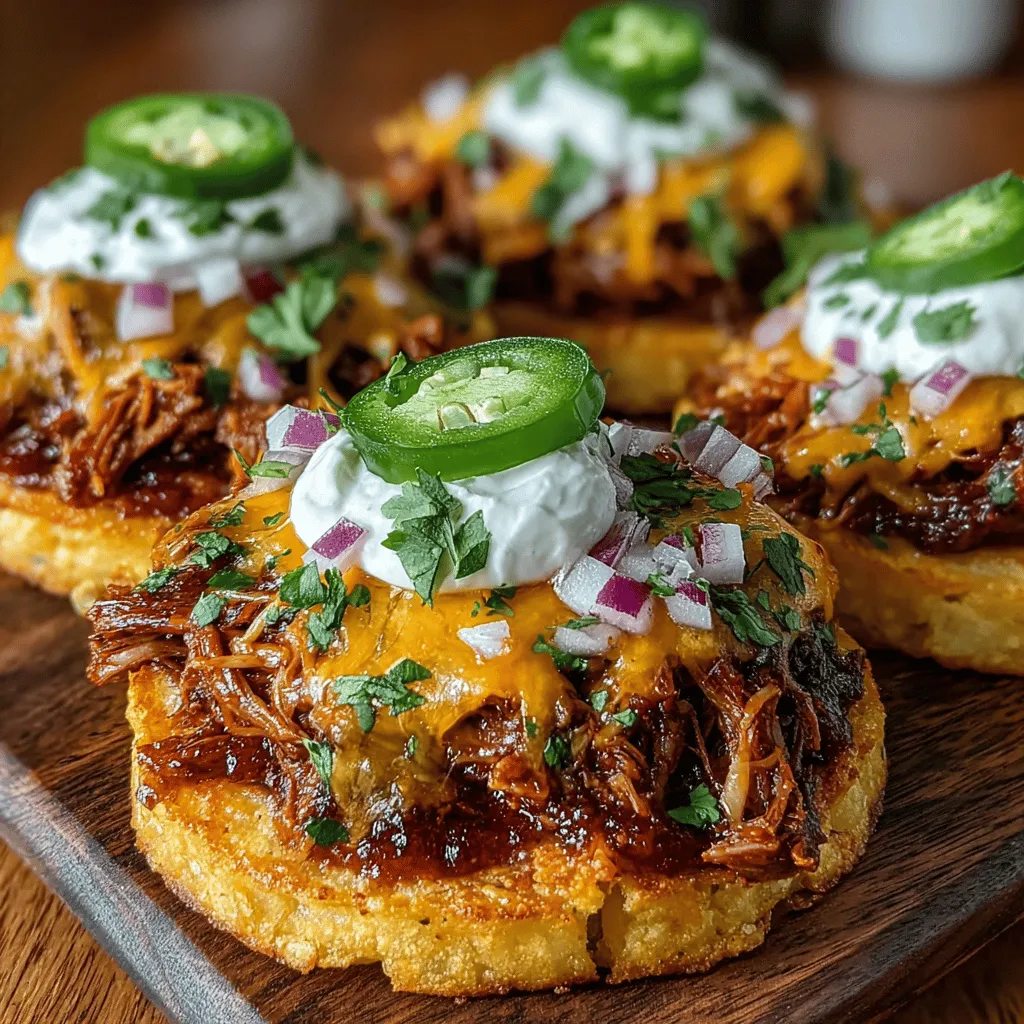 BBQ pulled chicken has earned its place as a beloved staple in American cuisine, celebrated for its rich, smoky flavor and versatility. Whether served as a main dish at family gatherings, a hearty filling for sandwiches, or as a topping for nachos, its crowd-pleasing appeal is undeniable. However, if you’re looking to elevate the traditional BBQ chicken experience, Mini BBQ Pulled Chicken Tortilla Bites offer a delightful twist that’s perfect for any occasion. These bite-sized snacks are not only easy to prepare but also pack a punch of flavor, making them an ideal choice for game days, casual weeknight dinners, or festive parties.
