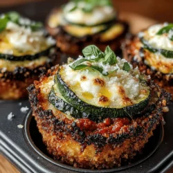 Mini Zucchini Eggplant Lasagna Cups