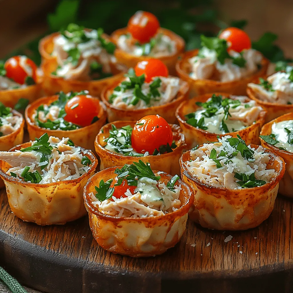 When it comes to appetizers that are both delicious and visually appealing, Mini Chicken Caesar Wonton Bites stand out as a delightful choice. These bite-sized treats are a creative twist on the classic Caesar salad, combining the familiar flavors of chicken, creamy dressing, and crunchy lettuce—all nestled within a crispy wonton wrapper. Perfect for a variety of occasions, from lively parties and game day gatherings to casual family get-togethers, these mini morsels are sure to impress your guests and satisfy their taste buds.