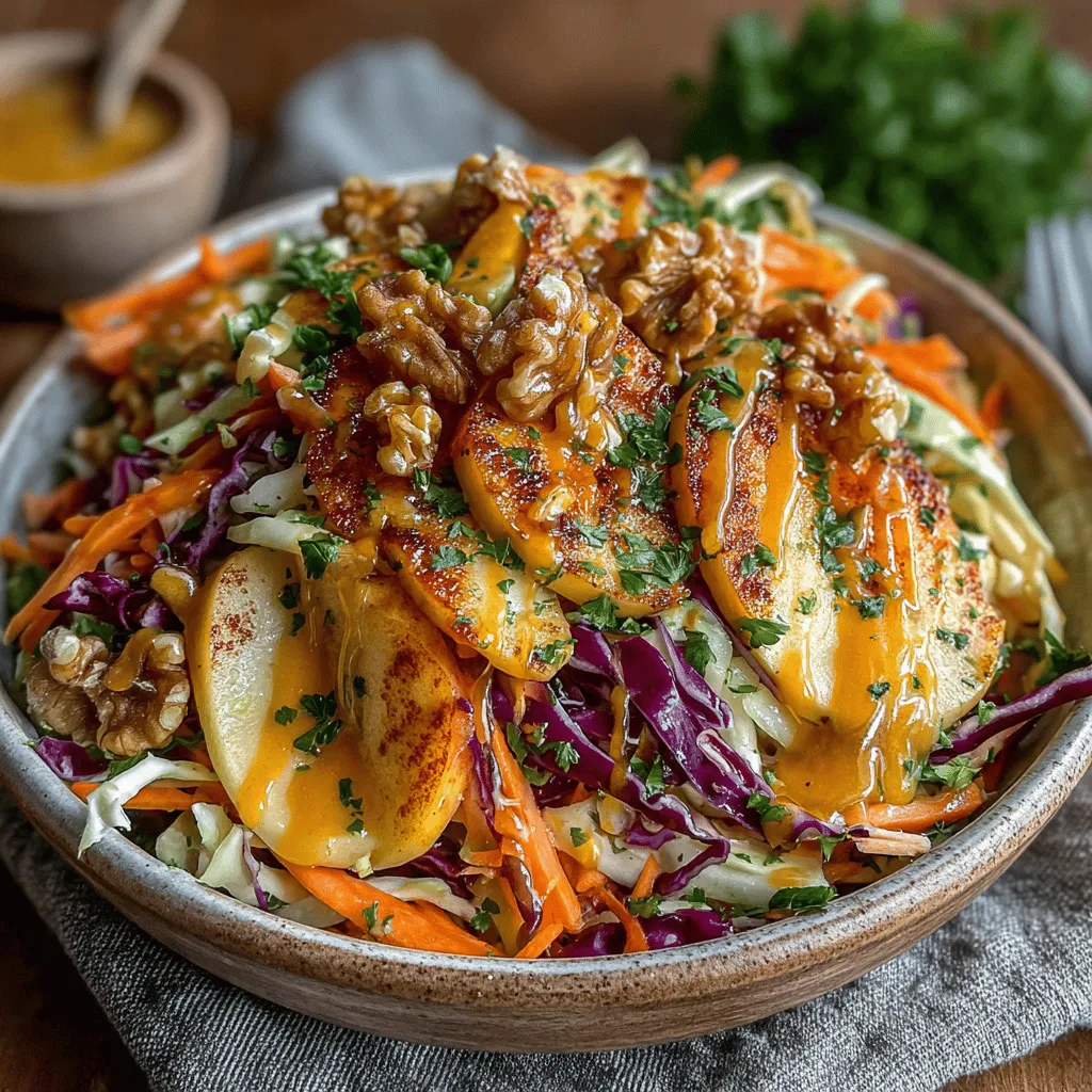 In the diverse world of salads, few dishes can match the refreshing vibrancy of Honey Roasted Apple and Carrot Slaw. This delightful slaw not only serves as a side dish but also as a celebration of seasonal produce, harmoniously blending sweet and savory flavors. Picture juicy apples, crunchy carrots, and tangy red cabbage coming together in a colorful medley that appeals to both the eyes and the palate. Whether you're hosting a gathering, planning a picnic, or simply looking for a wholesome dish to complement your weeknight dinners, this slaw promises to deliver a delightful crunch and a subtle sweetness from the honey-roasted apples.