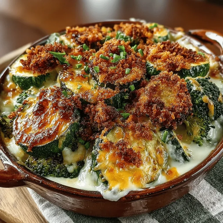 In the realm of comforting home-cooked meals, casseroles hold a special place. Among them, the Cheesy Zucchini & Broccoli Bliss Casserole stands out for its delightful combination of flavors and textures, making it a perfect dish for families and gatherings alike. This recipe not only pleases the palate but also packs in nutritional benefits, transforming simple ingredients into a heartwarming meal that everyone will love.