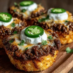 Once your ground beef is browned and crumbled, seasoning is critical to elevate the flavor of your taco cups. A well-seasoned mixture is the backbone of your dish, ensuring every bite is packed with flavor. After cooking, it's essential to let the beef mixture cool slightly before assembly. Allowing it to cool for about 10 minutes not only helps in handling but also prevents the tortilla shells from becoming soggy when filled with the warm beef.