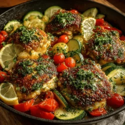 Zesty One-Pan Lemon Garlic Chicken & Garden Veggies