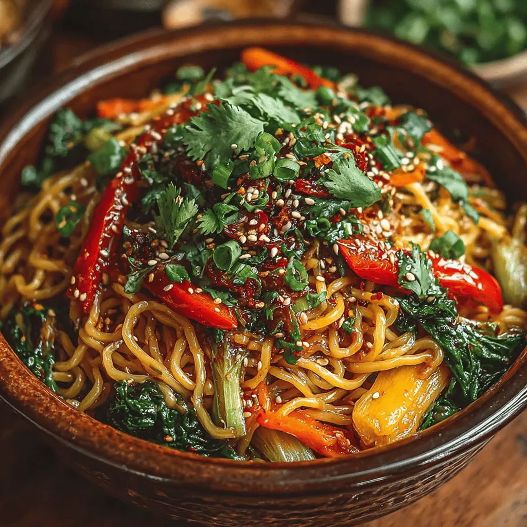 When it comes to quick and satisfying meals, few dishes can match the allure of Spicy Garlic Chili Noodles. This vibrant dish bursts with flavors that tantalize the taste buds, combining the piquant kick of garlic with the fiery heat of chili. Whether you're a spice enthusiast or someone who enjoys a milder palette, this recipe can be easily tailored to suit your preferences. The versatility of Spicy Garlic Chili Noodles makes it an ideal choice for anyone, accommodating various dietary preferences with options for egg, rice, or wheat noodles, ensuring that every diner finds something to enjoy.