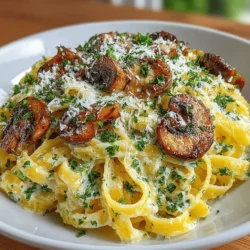 Heavenly Creamy Mushroom Alfredo Fettuccine Recipe