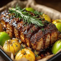 Autumn Harmony: Herb Roasted Pork Loin with Apples