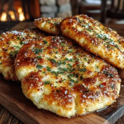 Homemade Golden Brown Garlic Flatbread is more than just a side dish; it’s an experience that tantalizes the senses and elevates any meal. This simple yet delicious recipe is rooted in culinary traditions that celebrate the union of fresh ingredients and straightforward preparation. With its enticing aroma and golden crust, this flatbread is the perfect accompaniment for a variety of cuisines, from Mediterranean to Indian dishes. Whether served warm with a dipping sauce, alongside a hearty stew, or simply enjoyed on its own, this garlic flatbread is bound to impress your family and friends.