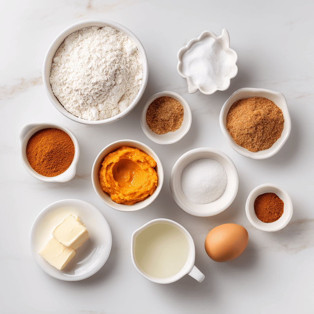 Ingredients for Air Fryer Pumpkin Spice Donuts for a Warm Morning Surprise