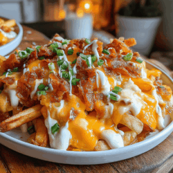 There's nothing quite like a plate of loaded fries to satisfy your cravings, and when you add a cheesy comfort spin, it takes this classic snack to an entirely new level! Perfect for game day gatherings, late-night munchies, or as a fun side dish for family dinners, these Quick Loaded Fries are not only delicious but also incredibly easy to whip up.